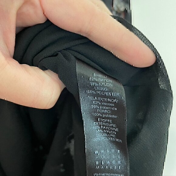 WHBM WHITE HOUSE BLACK MARKET Floral Velvet Burnout Cold Shoulder Blouse PETITE - Picture 9 of 12